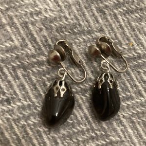Silver and brown bead clip on earrings FREE with PuRCHaSE!!